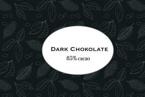 cocoa chocolate banner template for wrapping paper vector