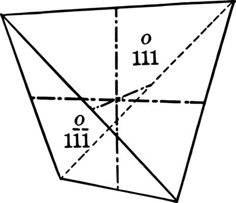 Negative tetrahedron vintage illustration.