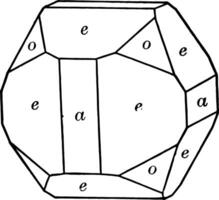 piritoedro, cubo, y octaedro Clásico ilustración. vector