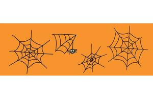 decorative background with cobwebs and spider vector