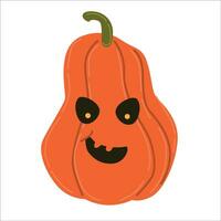 smiling pumkin with bright eyes for halloween vector