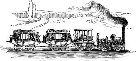 ferrocarril tren Clásico ilustración vector