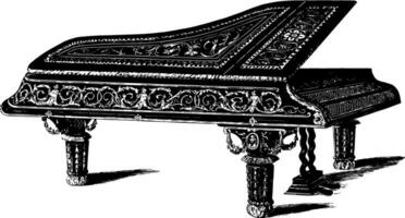 Grand Piano, vintage illustration. vector