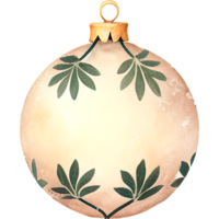 ai generado acuarela Navidad árbol decoraciones brillante pelotas para decoración. png