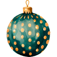 AI generated Watercolor Christmas tree decorations. Bright balls for decoration. png