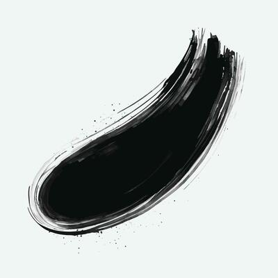 Beautiful black watercolor splash brushes, black paint, ink brush stroke, brush, line or texture.