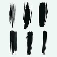 Set of vector Vector black paint, ink brush stroke, brush, line or texture.