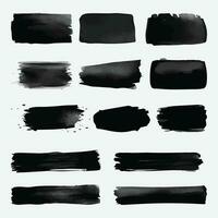 Set of vector Vector black paint, ink brush stroke, brush, line or texture.