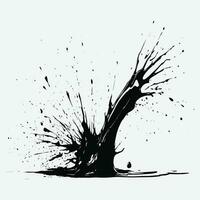 Beautiful black watercolor splash brushes, black paint, ink brush stroke, brush, line or texture. vector