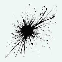 Beautiful black watercolor splash brushes, black paint, ink brush stroke, brush, line or texture. vector