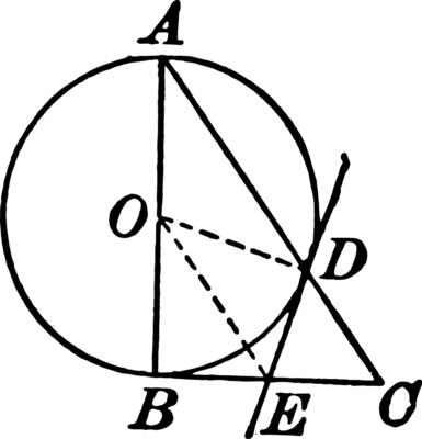 Circle With a Right Triangle vintage illustration.