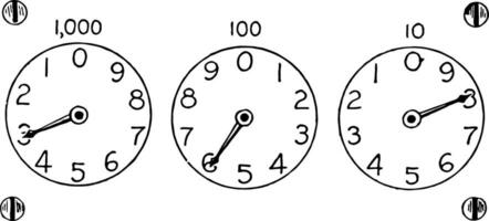 Electric Meter vintage illustration. vector