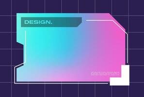 Futuristic pop up interface illustration. Video overlay element. vector