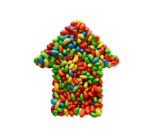 arcobaleno Jelly Bean fabbricazione su freccia 3d illustrazione png