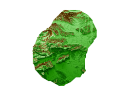 nauru topográfico mapa 3d realista mapa cor 3d ilustração png