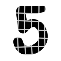 alphabet A-Z and numbers 0-9, black with a grid png