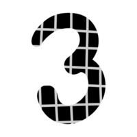 alphabet A-Z and numbers 0-9, black with a grid png