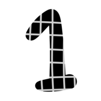 alfabet az och tal 0-9, svart med en rutnät png