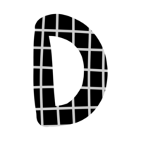 alphabet A-Z and numbers 0-9, black with a grid png