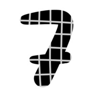 alphabet A-Z and numbers 0-9, black with a grid png