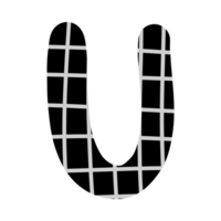 alphabet az et Nombres 0-9, noir avec une la grille png