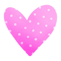 illustrazione impostato di un' dai toni rosa cuore. illustrazione di un' rosa cuore con un' a strisce modello, Perfetto per qualunque arte progetto. rosa cuore clipart. mano disegnato png