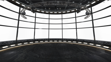Virtual TV Studio Set. Green screen background. 3d Rendering png