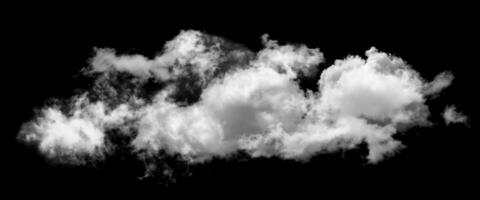 White cloud isolated on black background,Textured smoke,brush effect photo