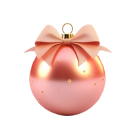 AI generated 3D character a pink christmas ball on isolated transparent background png