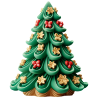 ai generato 3d Natale albero png