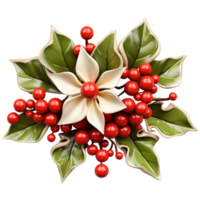 AI generated 3d Christmas Mistletoe png