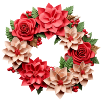AI generated 3d Christmas Wreath png