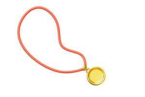 3d Rendern von Gold Medaille, Gewinner belohnen, zertifiziert Zeichen png