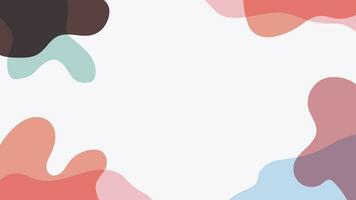 ABSTRACT BACKGROUND WITH GEOMETRIC SHAPE BLOB PASTEL COLOR VECTOR DESIGN TEMPLATE FOR WALLPAPER, COVER DESIGN, HOMEPAGE DESIGN