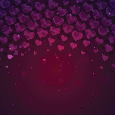 Valentines Day banner with romantic inscription Happy Valentine's Day and 3d line heart shape. 14 February holiday greetings. Vector Illustration.
