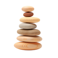 AI generated stack of stones on transparent background PNG image