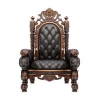 AI generated antique armchair throne on transparent background PNG image