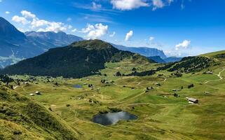 Seceda peak Italy Dolomites summer hiking photo