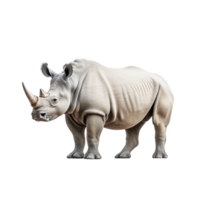 ai gegenereerd neushoorn Aan transparant achtergrond PNG beeld