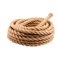 AI generated coil of rope on transparent background PNG image