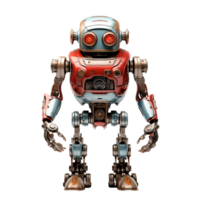 AI generated robot on transparent background PNG image