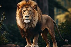 Lion in the wilderness photo