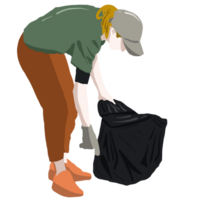 Woman grab a litter png