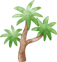 acquerello carino albero illustrazione png