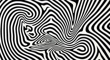 AI generated Generative AI, surreal black and white background, abstract optical illusion, trippy psychedelic vintage mid century modern geometric pattern photo