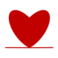 red heart on straight line png