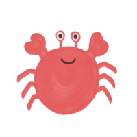 mano disegnato mare mare animali. Granchio png