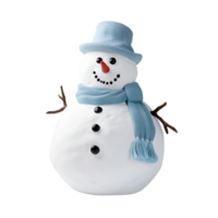 AI generated Artistic Realistic Style Christmas Snowman No Background Perfect for Print on Demand Merchandise png