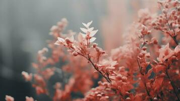 an image of red flowers with blurry background generative ai photo