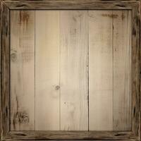 an old wooden frame on a white background generative ai photo